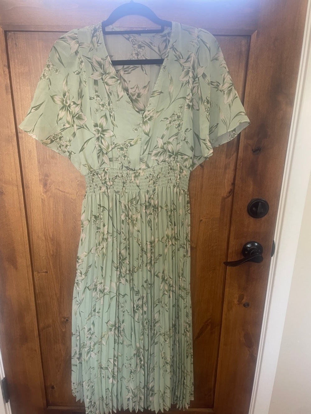 Taylor Sage Green Floral Maxi Dress